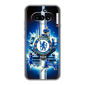 Силиконовый чехол на Nothing Phone (4a) с принтом Chelsea Челси Силиконовый чехол на Nothing Phone (4a) с принтом Chelsea Челси
