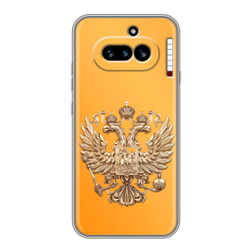 Силиконовый чехол на Nothing Phone (4a) с принтом Герб Флаг России Силиконовый чехол на Nothing Phone (4a) с принтом Герб Флаг России