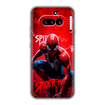 Силиконовый чехол на Nothing Phone (4a) с принтом Spiderman Человек паук Силиконовый чехол на Nothing Phone (4a) с принтом Spiderman Человек паук