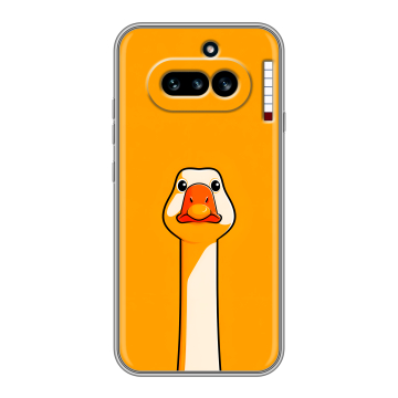 Силиконовый чехол на Nothing Phone (4a) с принтом Смешная утка Силиконовый чехол на Nothing Phone (4a) с принтом Смешная утка