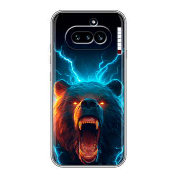 Силиконовый чехол на Nothing Phone (4a) с принтом Медведь Силиконовый чехол на Nothing Phone (4a) с принтом Медведь