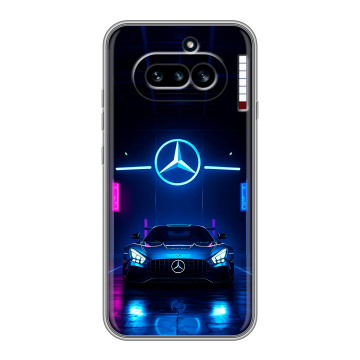 Силиконовый чехол на Nothing Phone (4a) с принтом Mercedes Мерседес