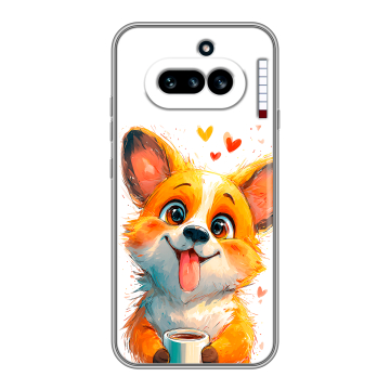 Силиконовый чехол на Nothing Phone (4a) с принтом корги Силиконовый чехол на Nothing Phone (4a) с принтом корги