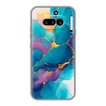 Силиконовый чехол на Nothing Phone (4a) с принтом Мрамор блестки Силиконовый чехол на Nothing Phone (4a) с принтом Мрамор блестки
