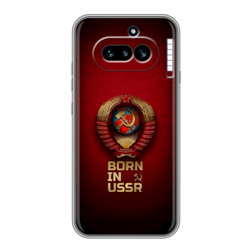 Силиконовый чехол на Nothing Phone (4a) с принтом Флаг Герб СССР Силиконовый чехол на Nothing Phone (4a) с принтом Флаг Герб СССР