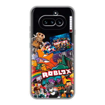 Силиконовый чехол на Nothing Phone (4a) с принтом Roblox Роблокс