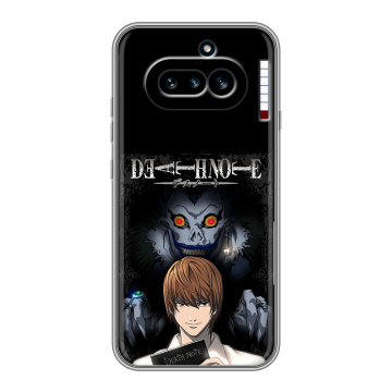 Силиконовый чехол на Nothing Phone (4a) с принтом Death note Тетрадь смерти Силиконовый чехол на Nothing Phone (4a) с принтом Death note Тетрадь смерти