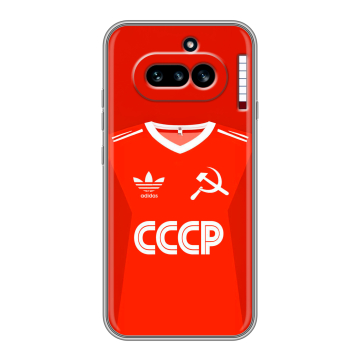 Силиконовый чехол на Nothing Phone (4a) с принтом Флаг Герб СССР Силиконовый чехол на Nothing Phone (4a) с принтом Флаг Герб СССР