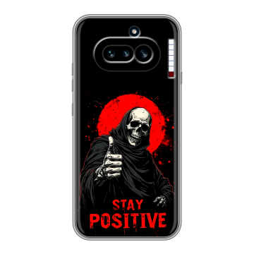 Силиконовый чехол на Nothing Phone (4a) с принтом смешной скелет Силиконовый чехол на Nothing Phone (4a) с принтом смешной скелет