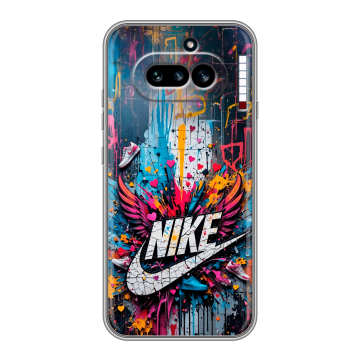 Силиконовый чехол на Nothing Phone (4a) с принтом Nike Найк Силиконовый чехол на Nothing Phone (4a) с принтом Nike Найк