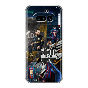 Силиконовый чехол на Nothing Phone (4a) с принтом Messi Barcelona