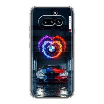 Силиконовый чехол на Nothing Phone (4a) с принтом BMW БМВ