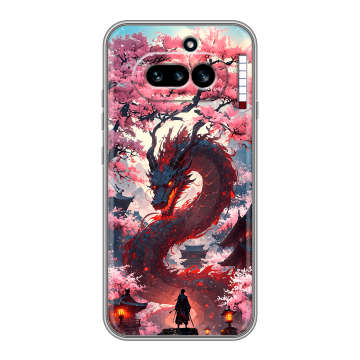 Силиконовый чехол на Nothing Phone (4a) с принтом Дракон Японский