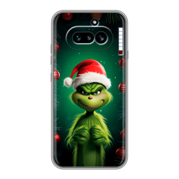 Силиконовый чехол на Nothing Phone (4a) с принтом Гринч Новый год Рождество Силиконовый чехол на Nothing Phone (4a) с принтом Гринч Новый год Рождество