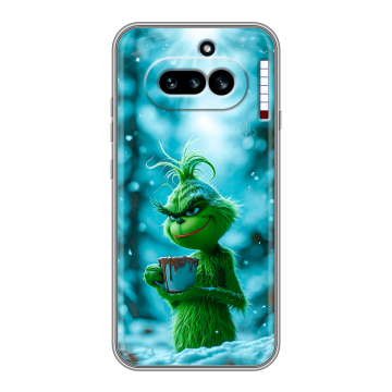 Силиконовый чехол на Nothing Phone (4a) с принтом Новый год гринч Силиконовый чехол на Nothing Phone (4a) с принтом Новый год гринч