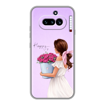Силиконовый чехол на Nothing Phone (4a) с принтом женский Силиконовый чехол на Nothing Phone (4a) с принтом женский