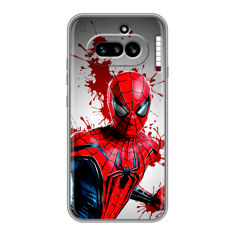 Силиконовый чехол на Nothing Phone (4a) с принтом Spiderman Человек паук Силиконовый чехол на Nothing Phone (4a) с принтом Spiderman Человек паук