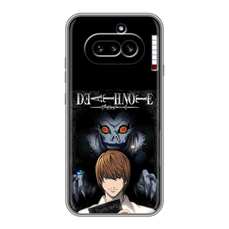 Силиконовый чехол на Nothing Phone (4a) с принтом Death note Тетрадь смерти Силиконовый чехол на Nothing Phone (4a) с принтом Death note Тетрадь смерти