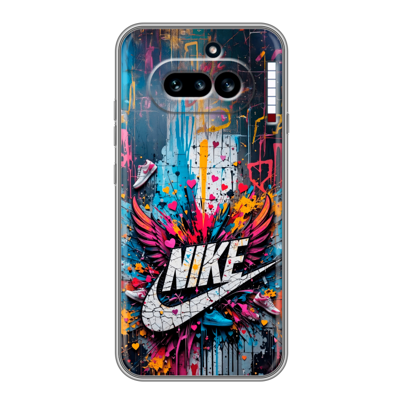 Силиконовый чехол на Nothing Phone (4a) с принтом Nike Найк Силиконовый чехол на Nothing Phone (4a) с принтом Nike Найк