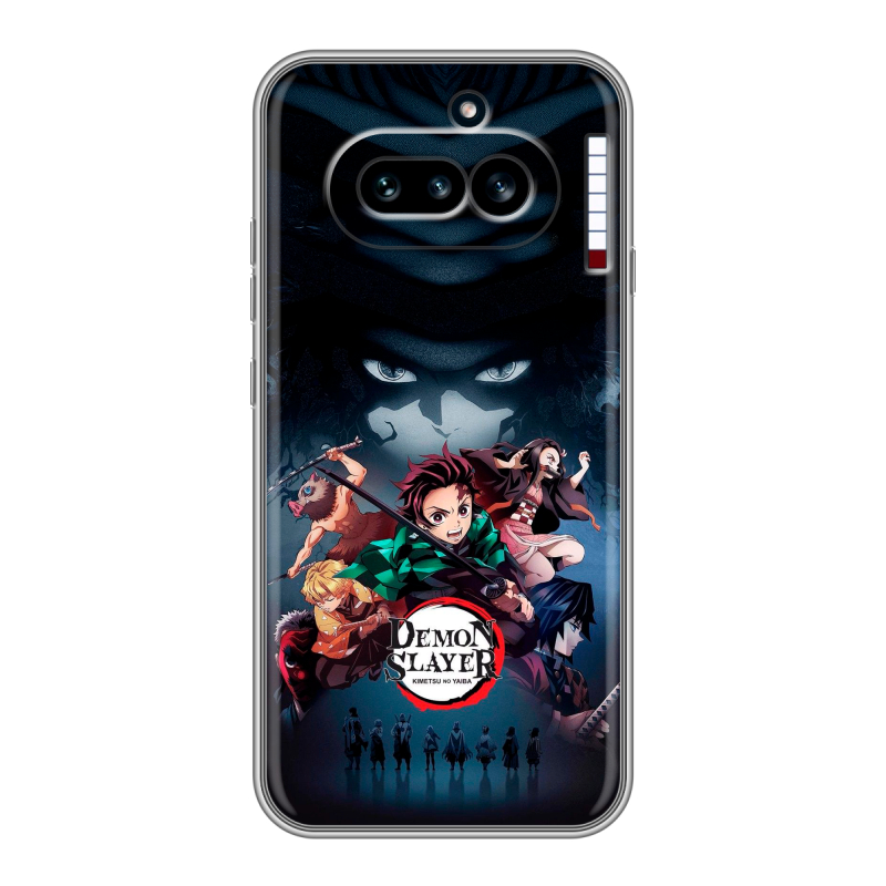 Силиконовый чехол на Nothing Phone (4a) с принтом Demon Slayer Клинок рассекающий демонов Силиконовый чехол на Nothing Phone (4a) с принтом Demon Slayer Клинок рассекающий демонов