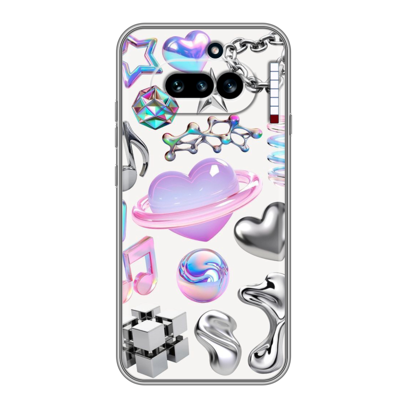 Силиконовый чехол на Nothing Phone (4a) с принтом Y2K Силиконовый чехол на Nothing Phone (4a) с принтом Y2K