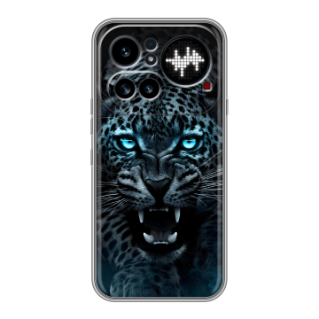Силиконовый чехол на Nothing Phone (4a) Pro с принтом Темный леопард Силиконовый чехол на Nothing Phone (4a) Pro с принтом Темный леопард