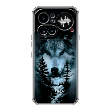 Силиконовый чехол на Nothing Phone (4a) Pro с принтом Лесной волк Силиконовый чехол на Nothing Phone (4a) Pro с принтом Лесной волк