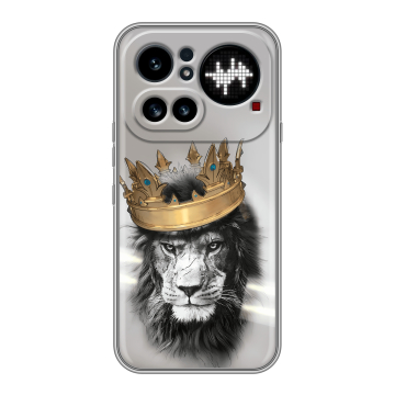 Силиконовый чехол на Nothing Phone (4a) Pro с принтом Лев с короной Силиконовый чехол на Nothing Phone (4a) Pro с принтом Лев с короной