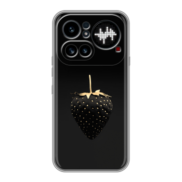 Силиконовый чехол на Nothing Phone (4a) Pro с принтом Черная клубника Силиконовый чехол на Nothing Phone (4a) Pro с принтом Черная клубника