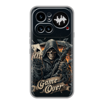 Силиконовый чехол на Nothing Phone (4a) Pro с принтом Скелет карты Силиконовый чехол на Nothing Phone (4a) Pro с принтом Скелет карты