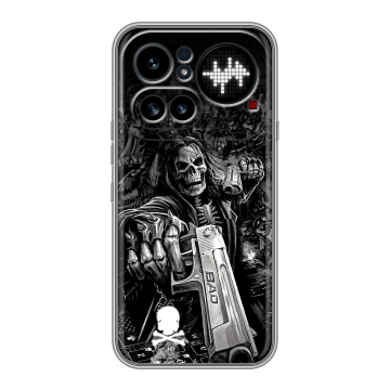 Силиконовый чехол на Nothing Phone (4a) Pro с принтом Скелет Силиконовый чехол на Nothing Phone (4a) Pro с принтом Скелет