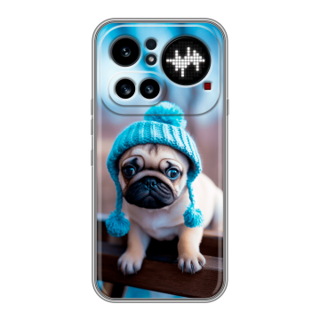 Силиконовый чехол на Nothing Phone (4a) Pro с принтом Мопс в шапке Силиконовый чехол на Nothing Phone (4a) Pro с принтом Мопс в шапке
