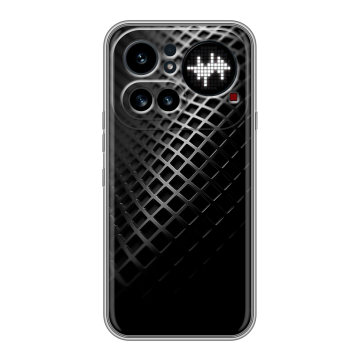 Силиконовый чехол на Nothing Phone (4a) Pro с принтом Текстура металла