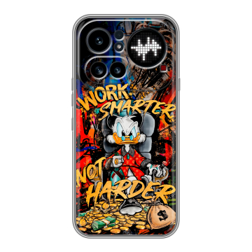 Силиконовый чехол на Nothing Phone (4a) Pro с принтом Дональд Дак Деньги