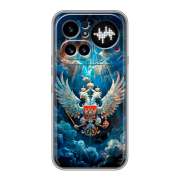 Силиконовый чехол на Nothing Phone (4a) Pro с принтом Герб флаг России Силиконовый чехол на Nothing Phone (4a) Pro с принтом Герб флаг России