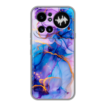 Силиконовый чехол на Nothing Phone (4a) Pro с принтом синий мрамор Силиконовый чехол на Nothing Phone (4a) Pro с принтом синий мрамор
