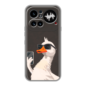 Силиконовый чехол на Nothing Phone (4a) Pro с принтом утка в очках Силиконовый чехол на Nothing Phone (4a) Pro с принтом утка в очках