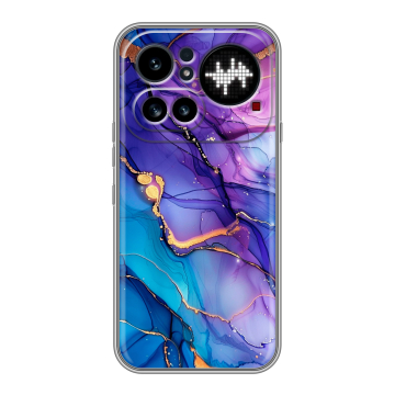Силиконовый чехол на Nothing Phone (4a) Pro с принтом синий мрамор Силиконовый чехол на Nothing Phone (4a) Pro с принтом синий мрамор
