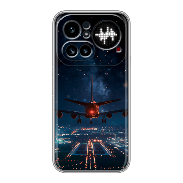 Силиконовый чехол на Nothing Phone (4a) Pro с принтом самолет Силиконовый чехол на Nothing Phone (4a) Pro с принтом самолет