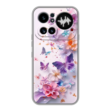 Силиконовый чехол на Nothing Phone (4a) Pro с принтом цветы бабочки Силиконовый чехол на Nothing Phone (4a) Pro с принтом цветы бабочки