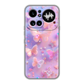 Силиконовый чехол на Nothing Phone (4a) Pro с принтом Бабочки Силиконовый чехол на Nothing Phone (4a) Pro с принтом Бабочки