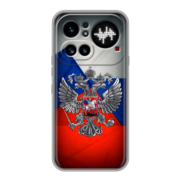 Силиконовый чехол на Nothing Phone (4a) Pro с принтом Флаг России