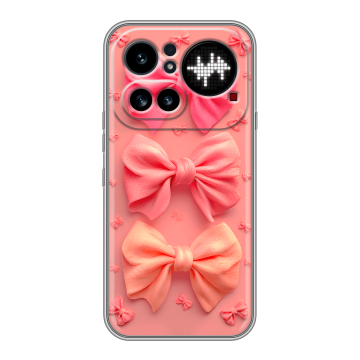 Силиконовый чехол на Nothing Phone (4a) Pro с принтом Розовые бантики Силиконовый чехол на Nothing Phone (4a) Pro с принтом Розовые бантики