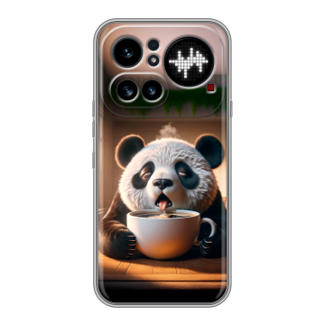 Силиконовый чехол на Nothing Phone (4a) Pro с принтом смешная панда Силиконовый чехол на Nothing Phone (4a) Pro с принтом смешная панда