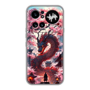 Силиконовый чехол на Nothing Phone (4a) Pro с принтом Дракон Японский Силиконовый чехол на Nothing Phone (4a) Pro с принтом Дракон Японский