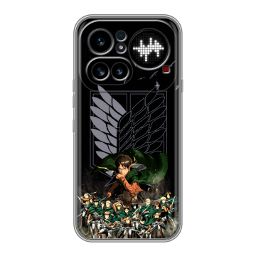 Силиконовый чехол на Nothing Phone (4a) Pro с принтом Атака титанов Силиконовый чехол на Nothing Phone (4a) Pro с принтом Атака титанов