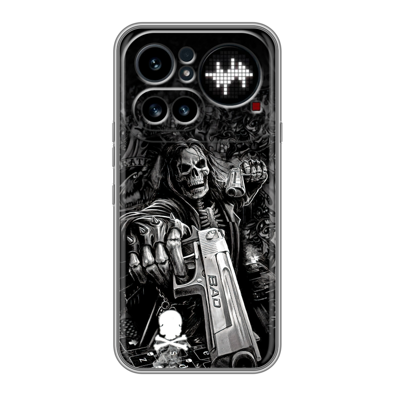 Силиконовый чехол на Nothing Phone (4a) Pro с принтом Скелет Силиконовый чехол на Nothing Phone (4a) Pro с принтом Скелет