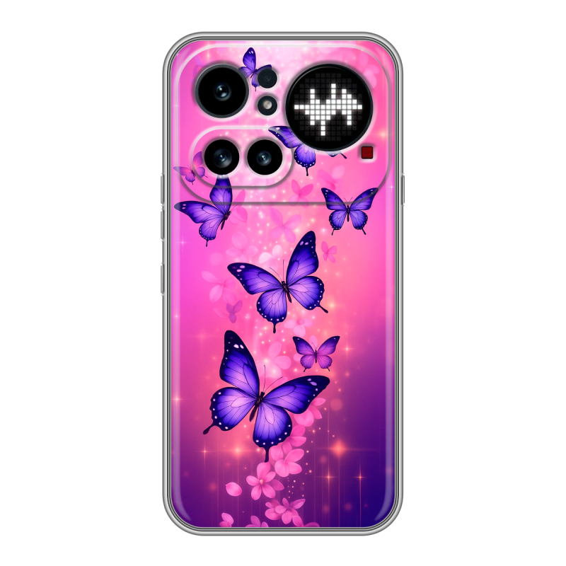 Силиконовый чехол на Nothing Phone (4a) Pro с принтом Бабочки Силиконовый чехол на Nothing Phone (4a) Pro с принтом Бабочки
