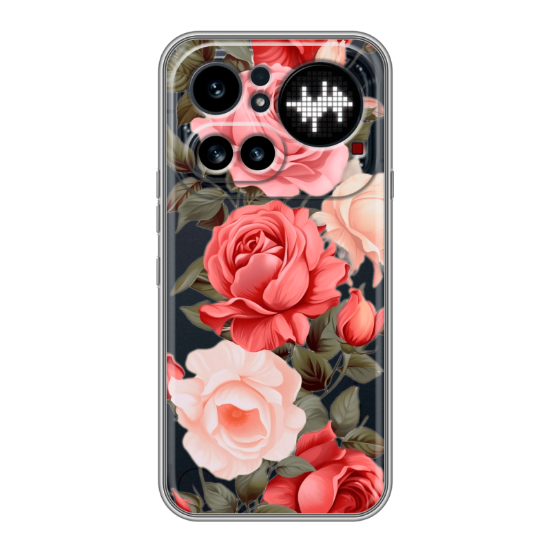 Силиконовый чехол на Nothing Phone (4a) Pro с принтом Розы Силиконовый чехол на Nothing Phone (4a) Pro с принтом Розы