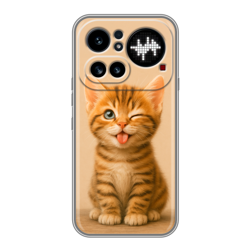 Силиконовый чехол на Nothing Phone (4a) Pro с принтом котенок Силиконовый чехол на Nothing Phone (4a) Pro с принтом котенок